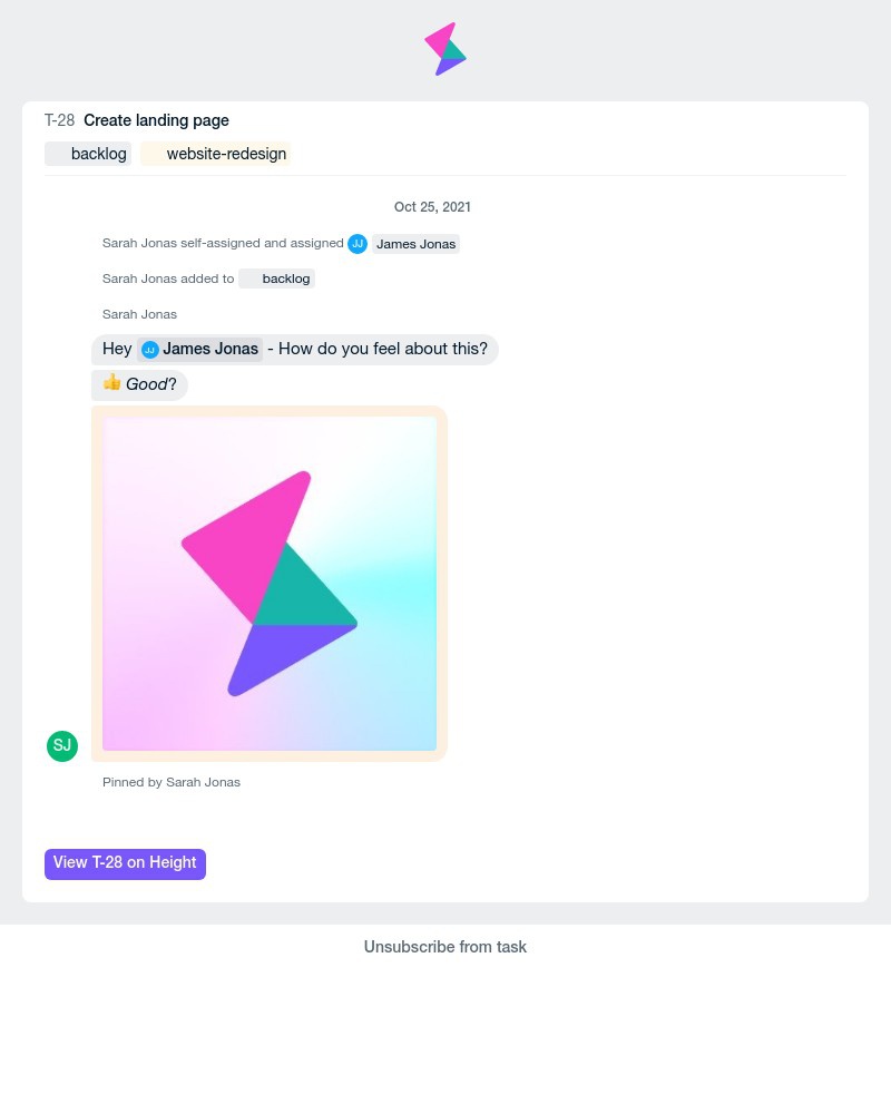 Height - T-28 - Create landing page - My Workspace