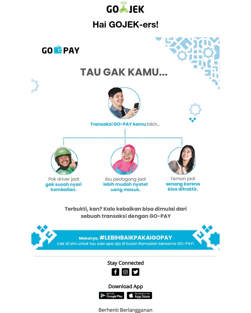 Go-Jek - Tau gak, kenapa #LebihBaikPakaiGOPAY di bulan Ramadan ini?