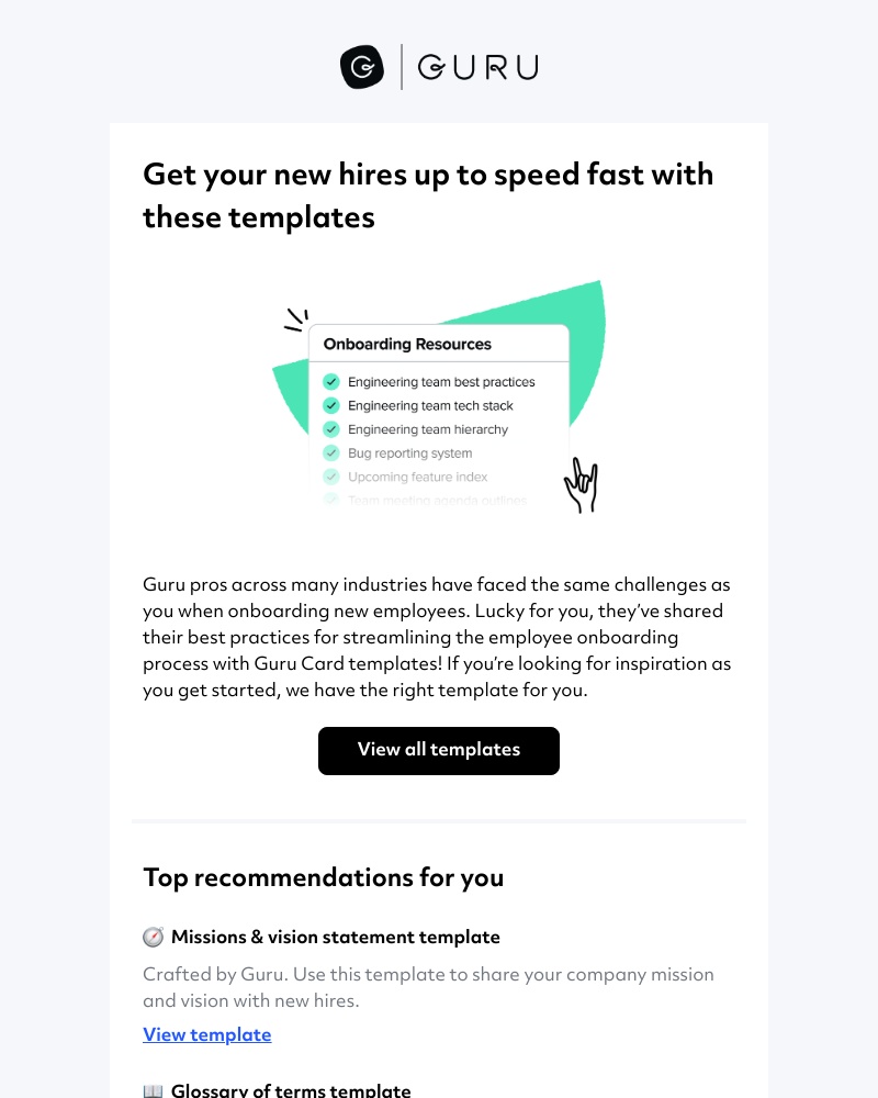 Guru - Templates from Noom, Slack, and Square help remove your onboarding headaches