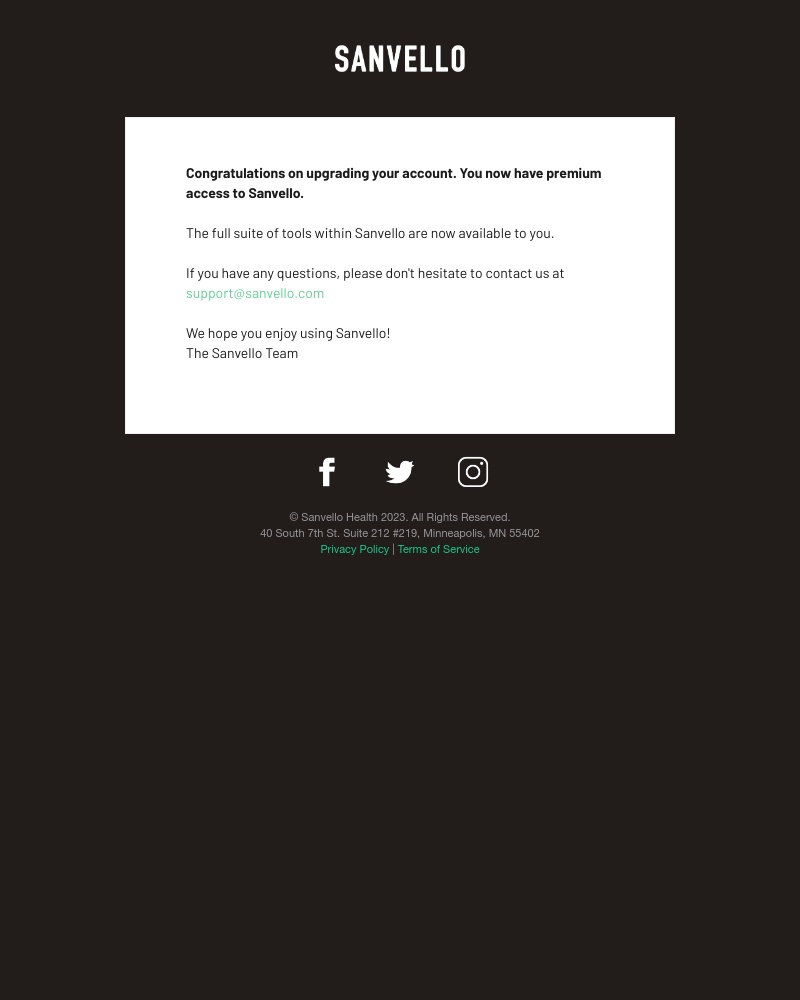 Sanvello - Thank You!