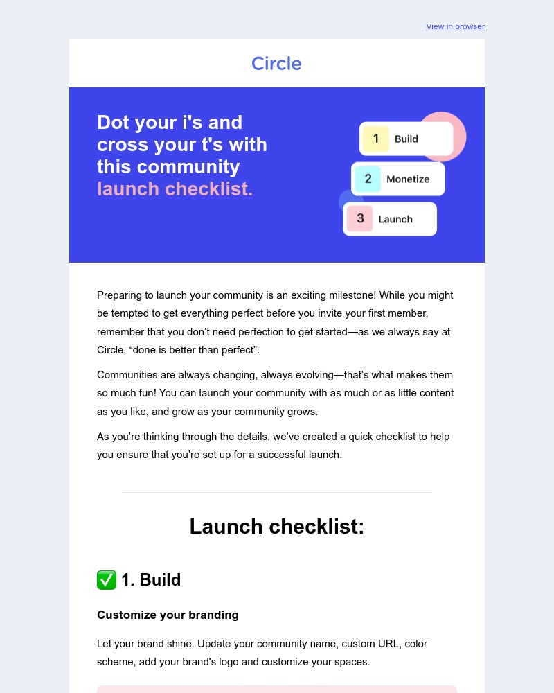 Circle - 🚀The 3 steps to a successful community launch.
