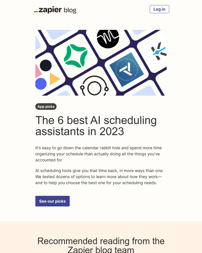 Zapier - The best AI scheduling assistants in 2023