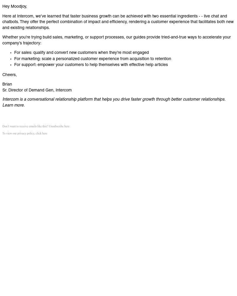 Intercom - The best recipes for faster business growth