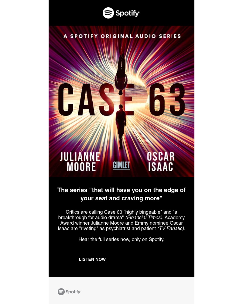 Spotify - The chart-topping drama starring Julianne Moore and Oscar Isaac