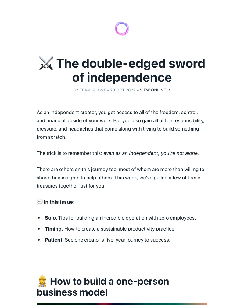 Ghost - ⚔️ The double-edged sword of independence