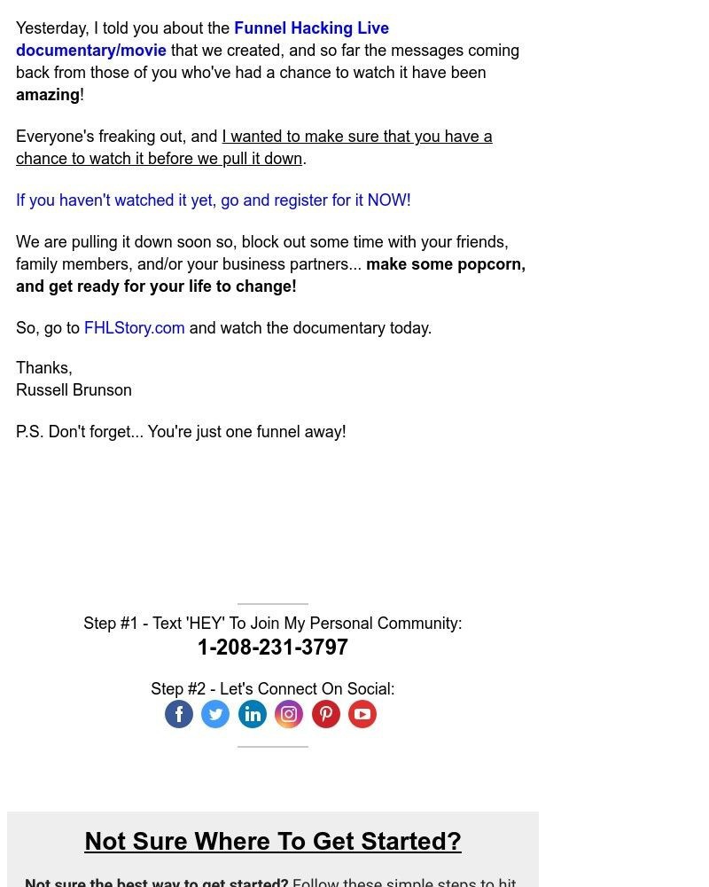 ClickFunnels - the FHL movie is LIVE...