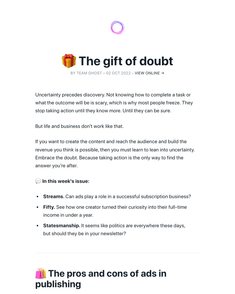 Ghost - 🎁 The gift of doubt