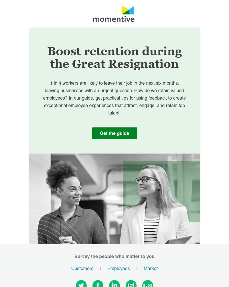 SurveyMonkey - The Great Resignation is here. Boost retention with our guide