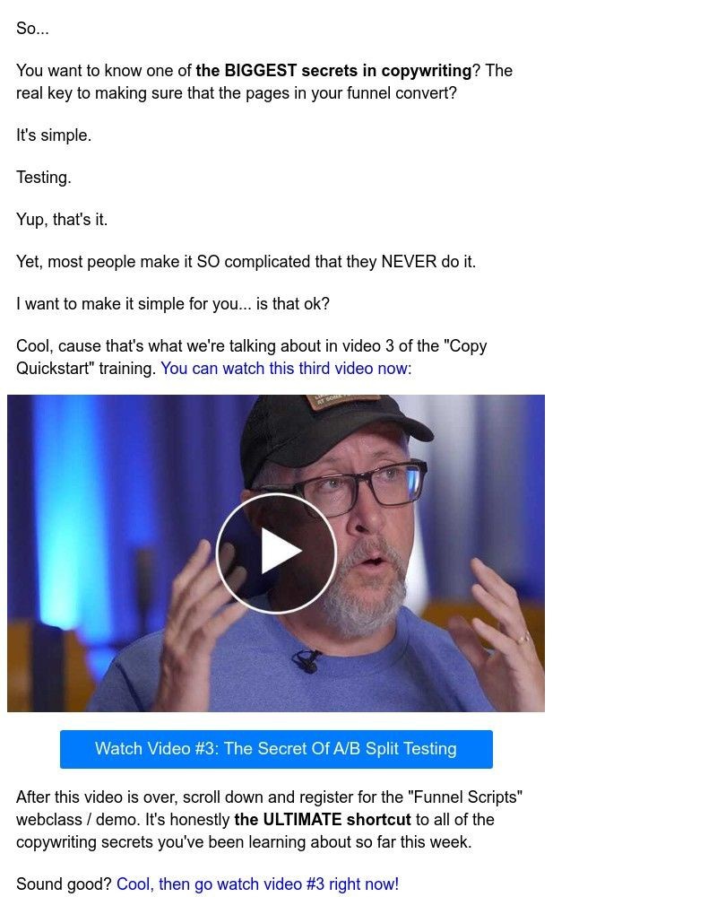 ClickFunnels - The Secret Of A/B Split Testing (Copy Quickstart 3 of 4)