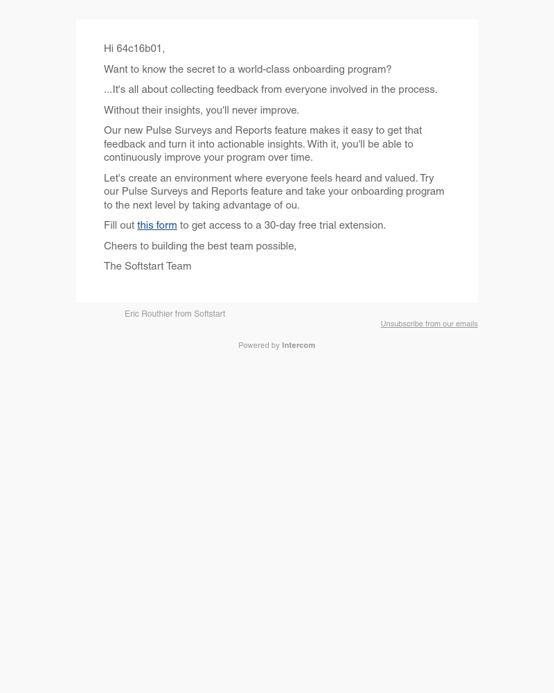 Softstart - The secret to a world-class onboarding program 🔑