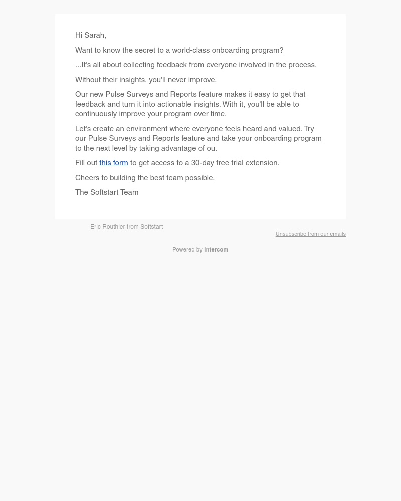 Softstart - The secret to a world-class onboarding program 🔑