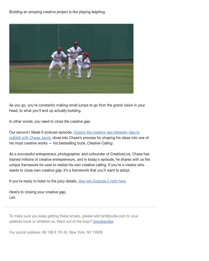 Podia - 🔑The secret to unlocking your best creative work