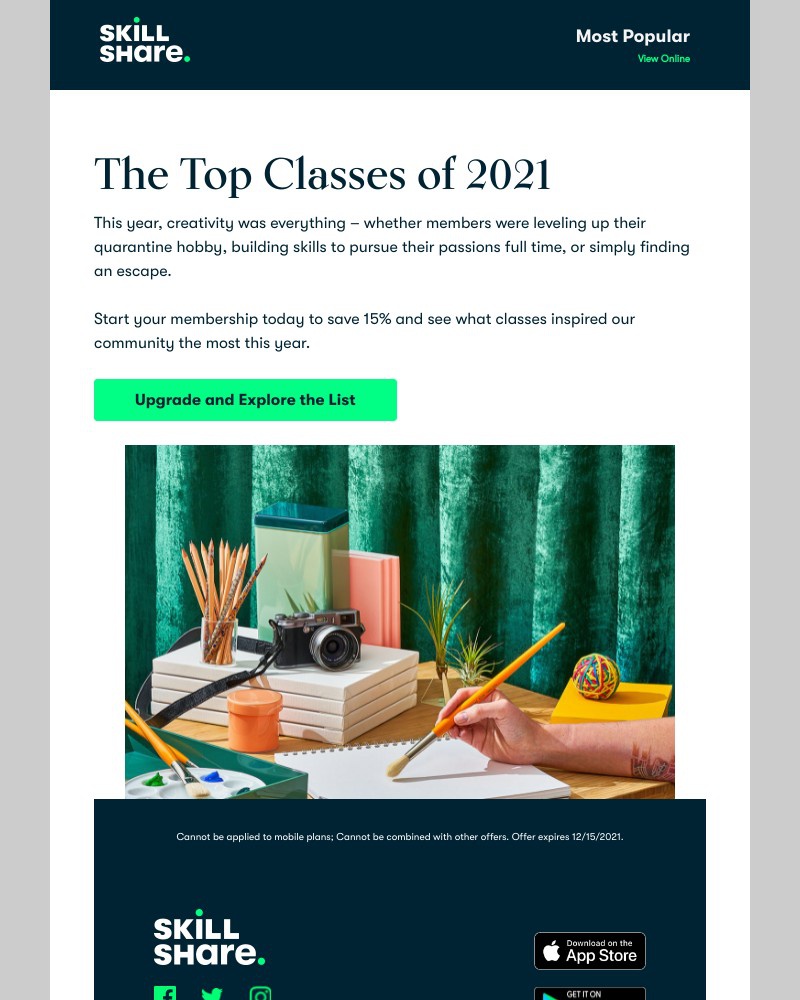 Skillshare - 🎉 The Top 20 Classes From 2021 🎉