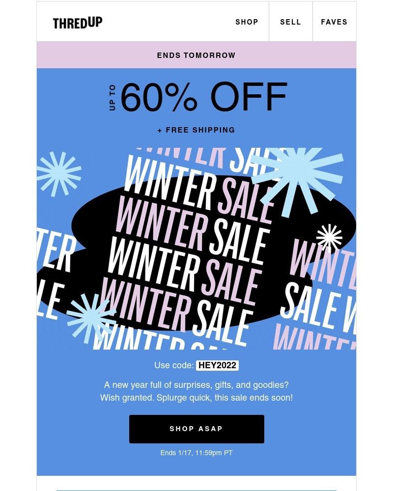 thredUP - 🥶The Winter Sale ENDS SO SOON
