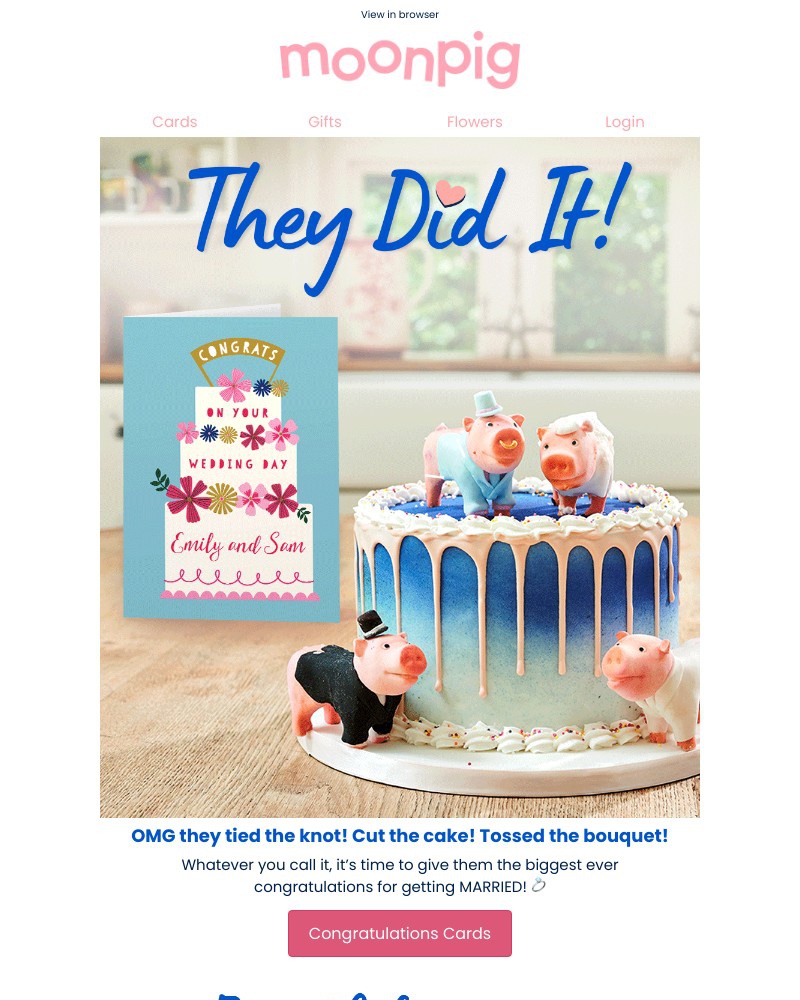 Moonpig - They got married!! ππ