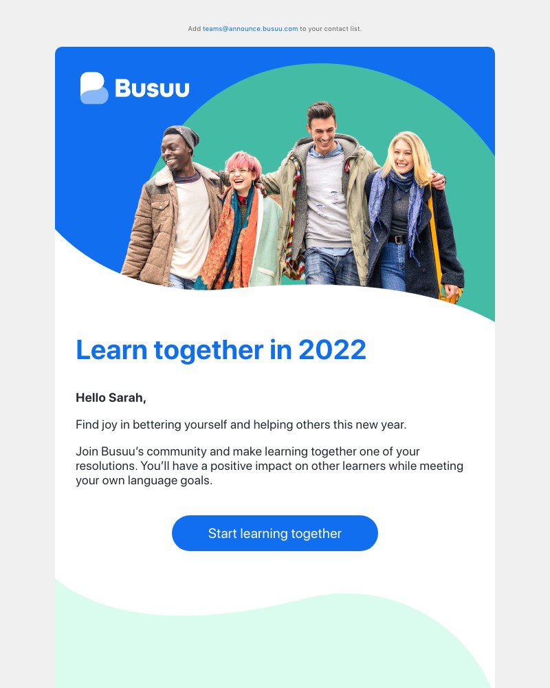 Busuu - This New Year, letβs take time to learn together π