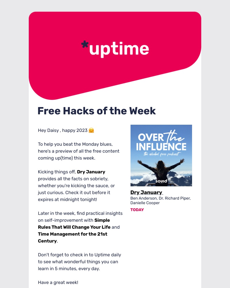 Uptime - This week’s hottest freebies
