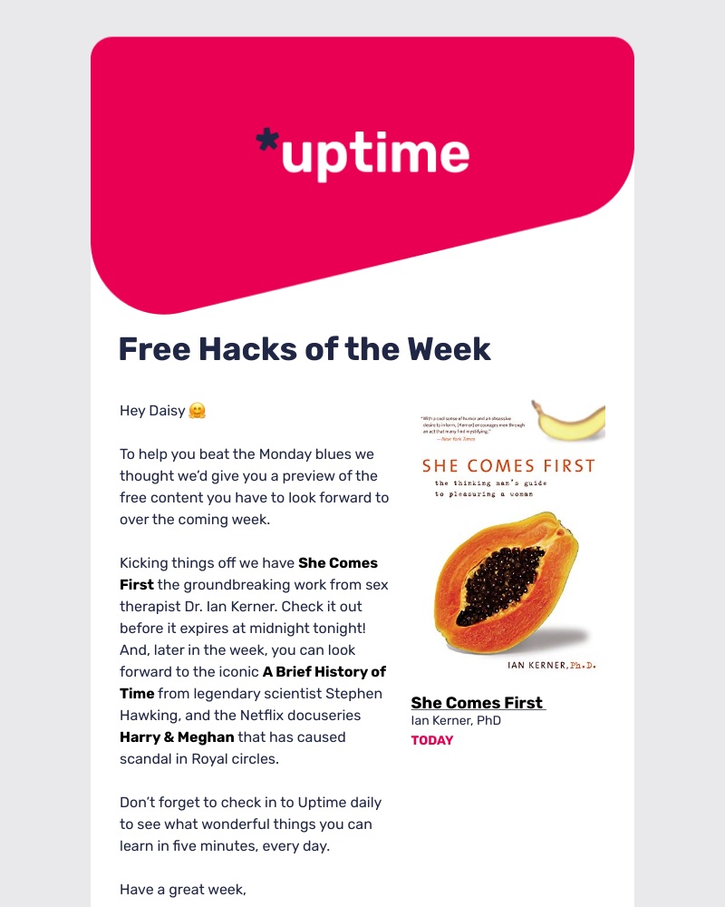 Uptime - This week’s hottest freebies