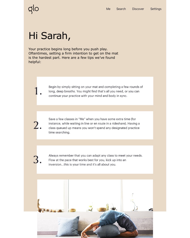 Glo - Three tips to keep your practice momentum going