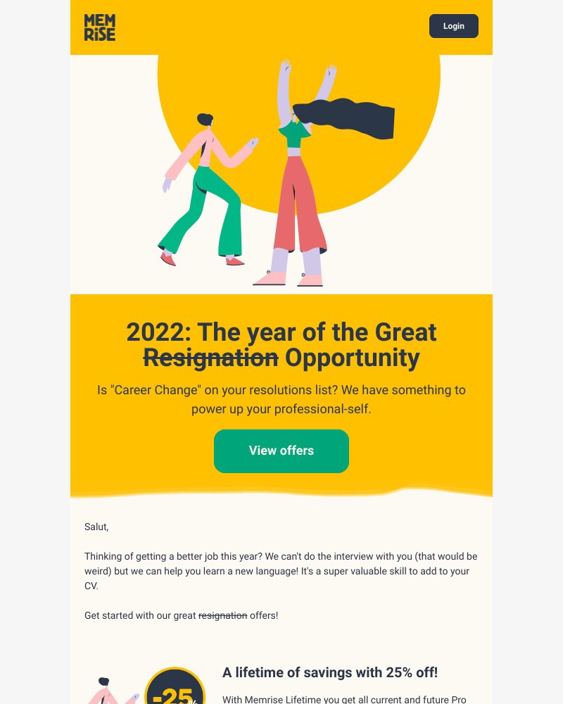 Memrise - Time to quit! This year, give it up and get more.