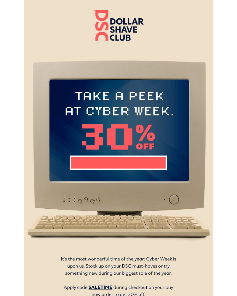 Dollar Shave Club - ⏲️ Time’s almost up on Cyber Monday.