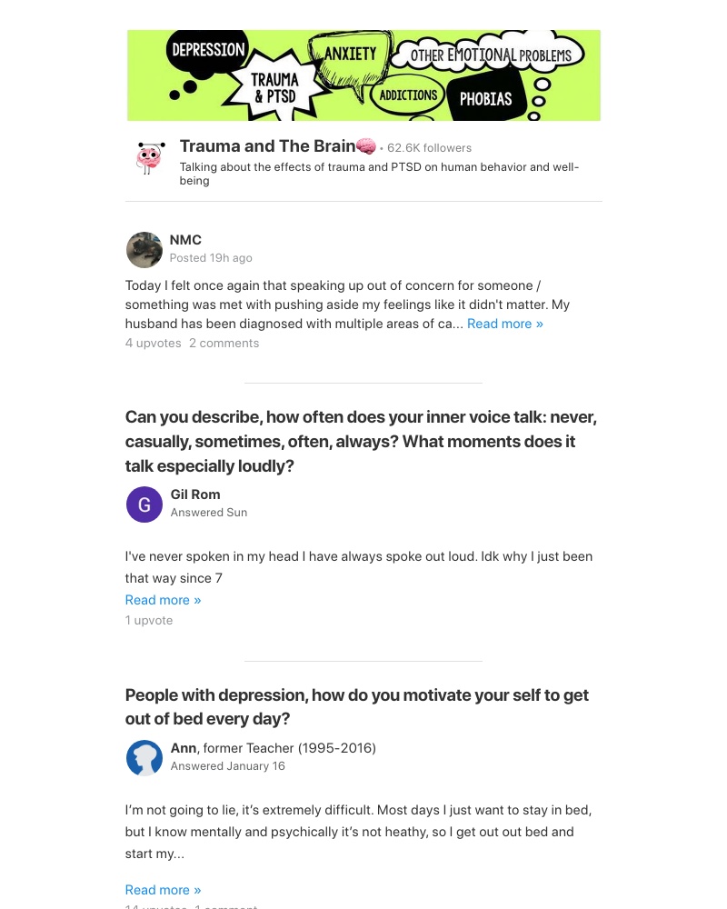 Quora - Today I felt once again that speaking up out of concern for someone / something was met with pushing aside my feelings like it didn't matter. My hu...