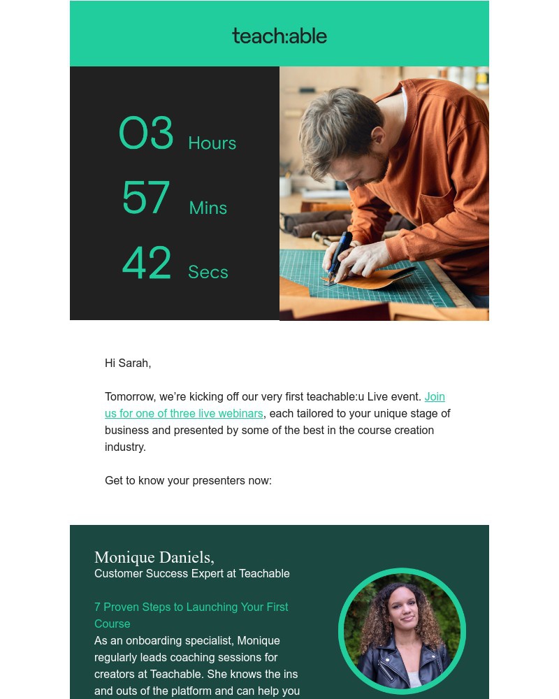 Teachable - TOMORROW: Our first teachable:u Live kicks off