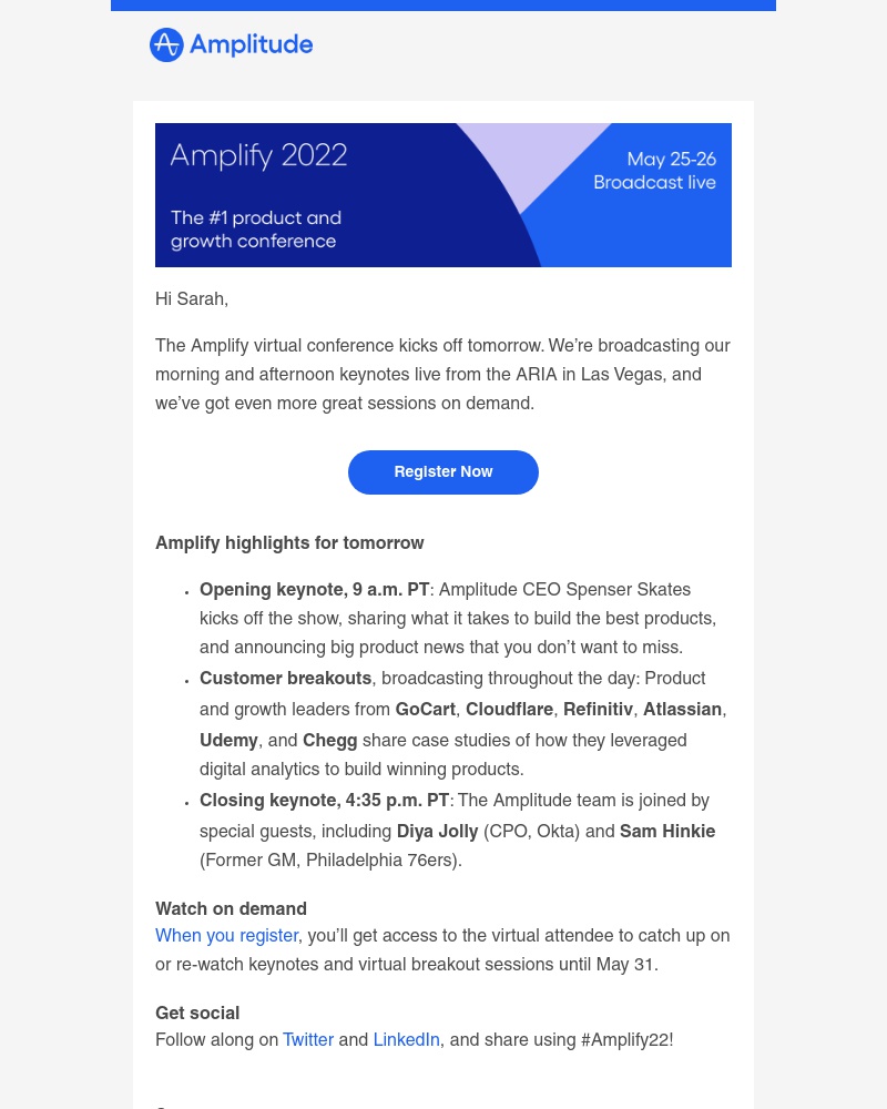 Amplitude - Tomorrow: Watch Amplify for FREE
