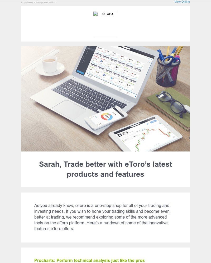 eToro - Trade like the pros with these advanced, easy to use tools