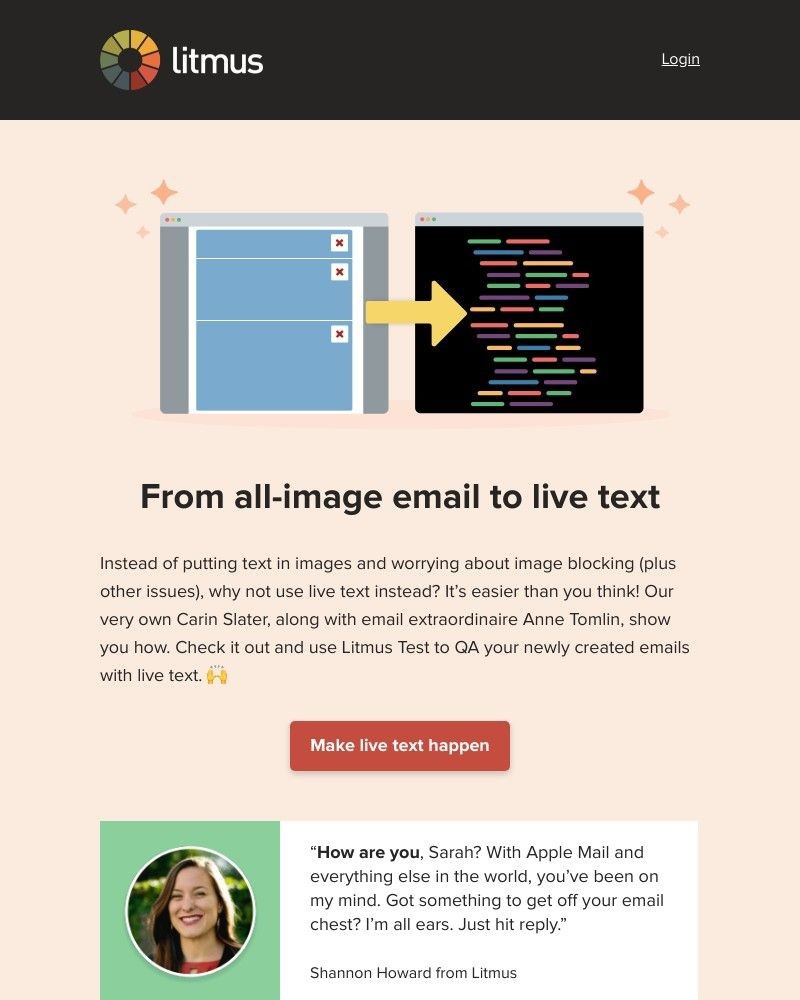 Litmus - Transforming all-image emails into live text