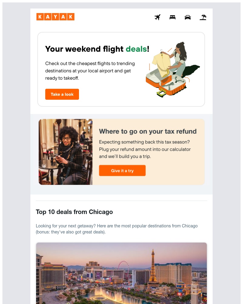 Kayak - Treat yourself to a taxation vacation 💸