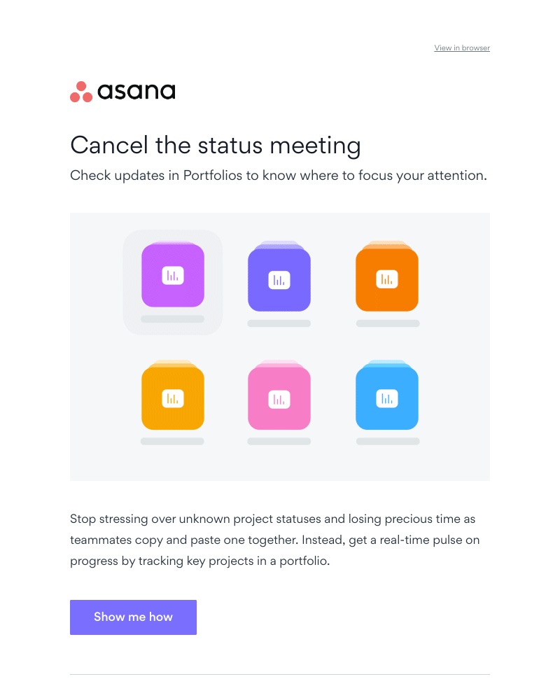 Asana - Trial tip: Get real-time status updates
