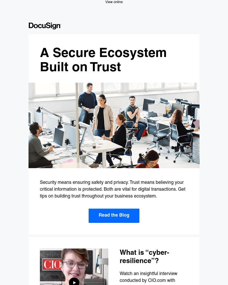 Docusign - Trust is a must when doing business online