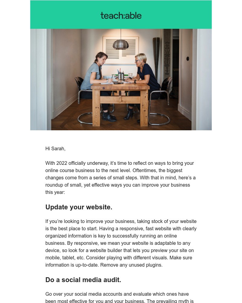 Teachable - Try one of these small changes in your business