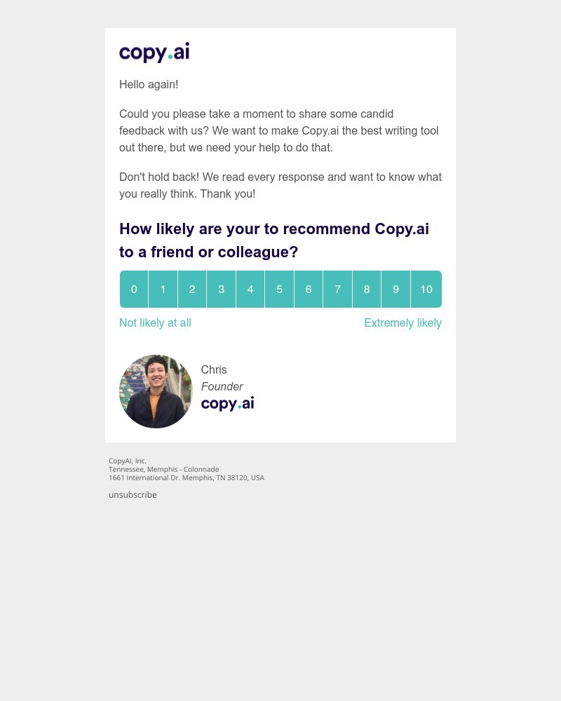 CopyAI - Two quick questions...
