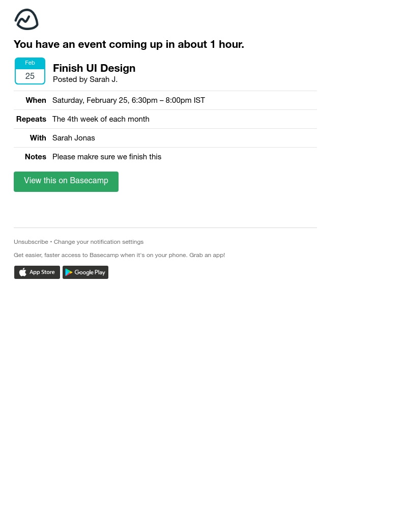 Basecamp - (UI Feed Redesign) Finish UI Design