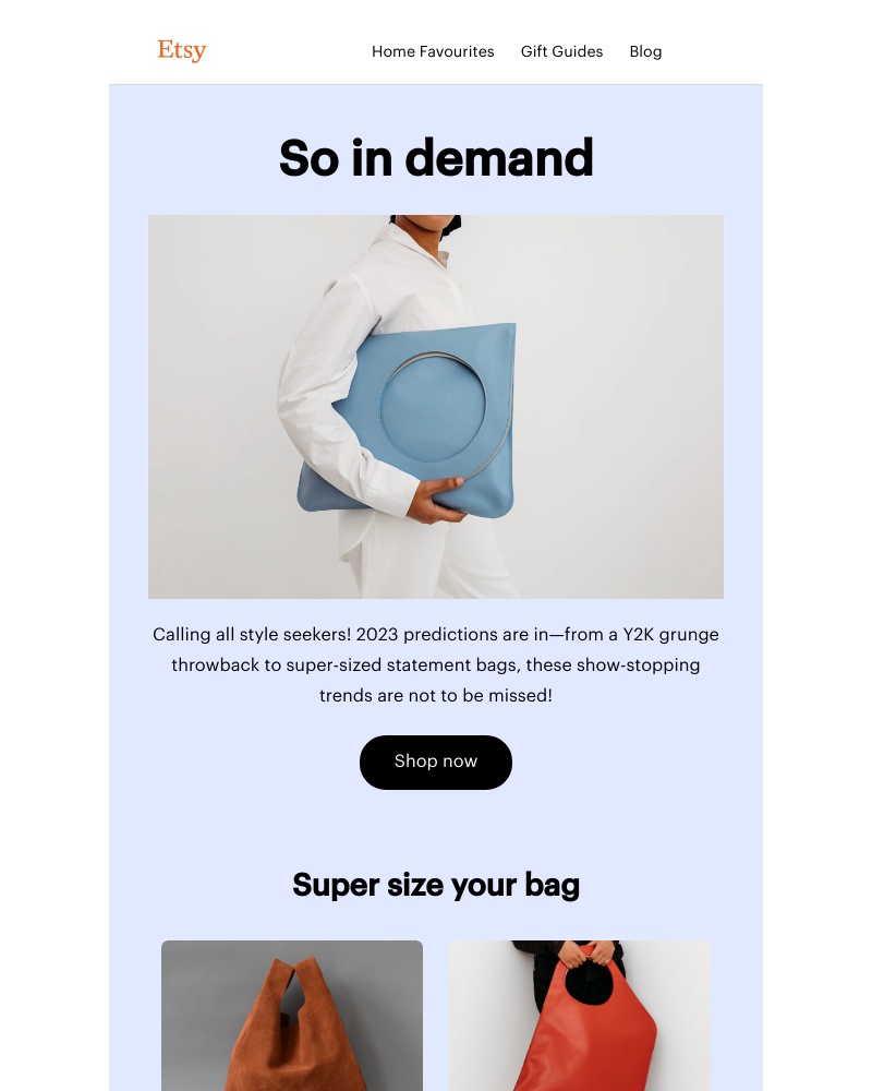 Etsy - Unexpected trends to try...