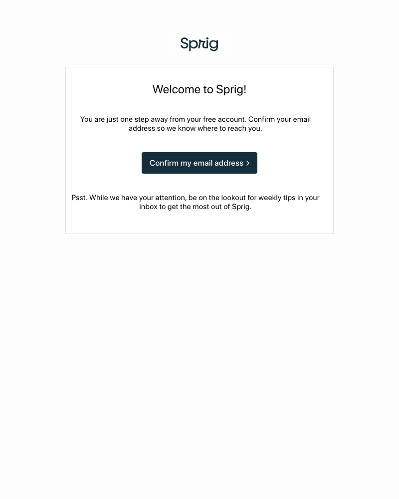 Sprig - Unlock your Sprig Account 🔑