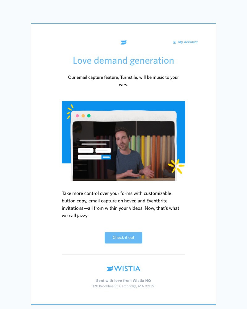 Wistia - Use email capture forms to jazz up those videos! πΆ