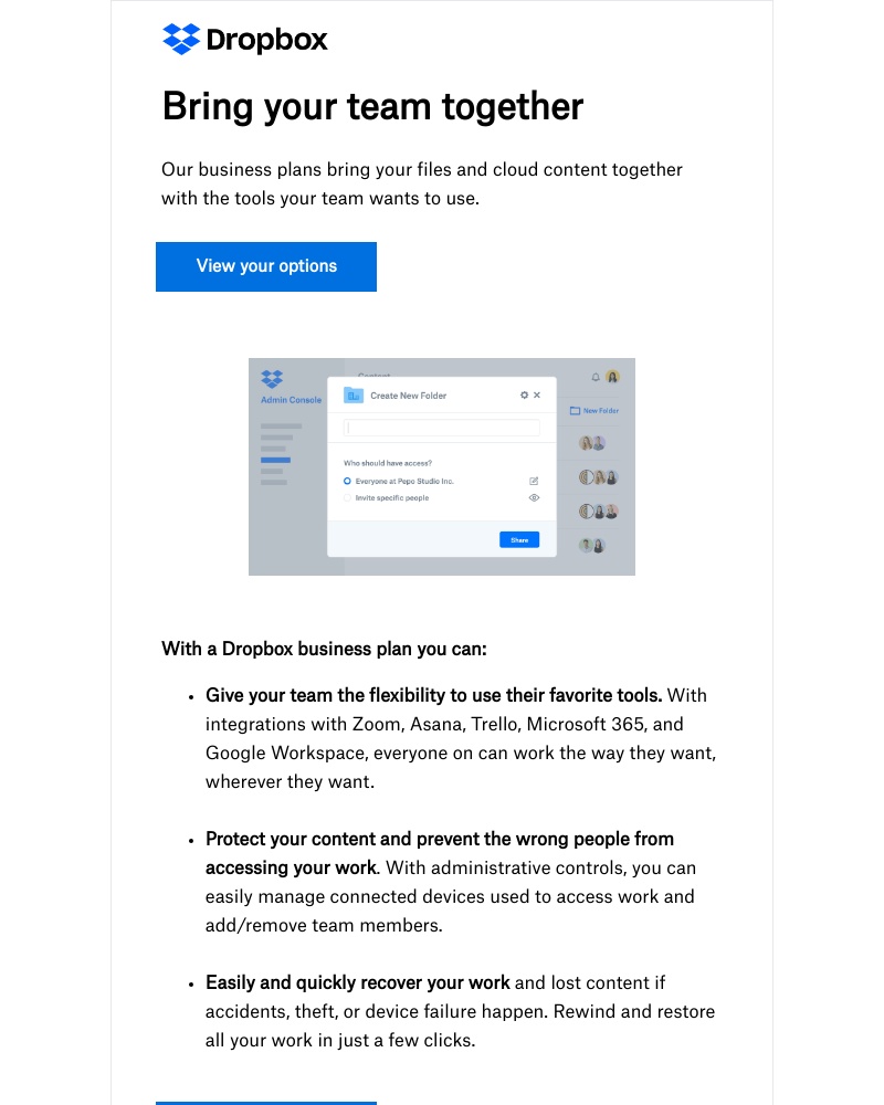 Dropbox - Using Dropbox for work? Check out our plans for teams!