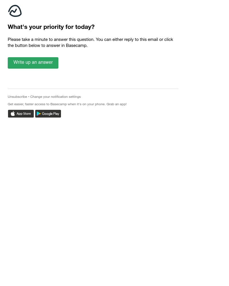 Basecamp - (UX Redesign) What's your priority for today?