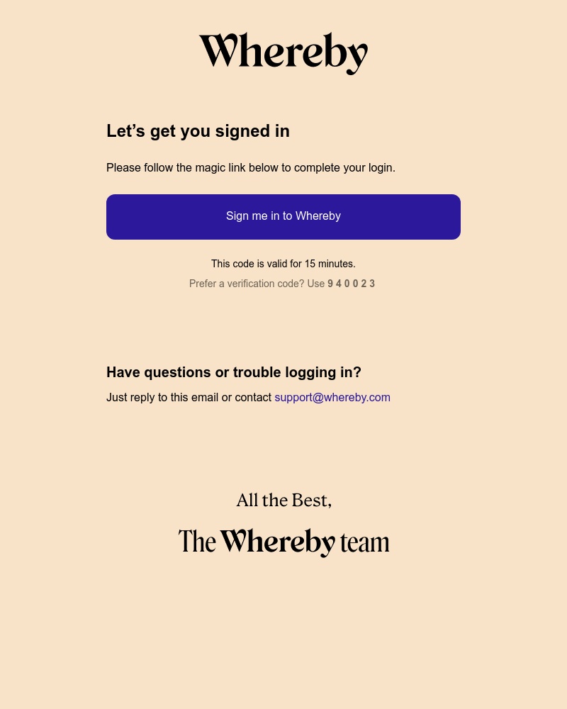 Whereby - Verification code: 940023