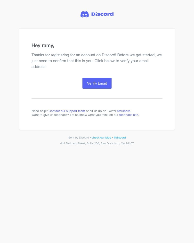Discord - Verify Email Address for Discord