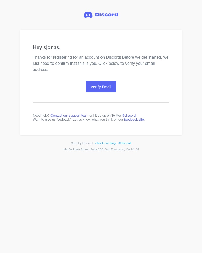 Discord - Verify Email Address for Discord