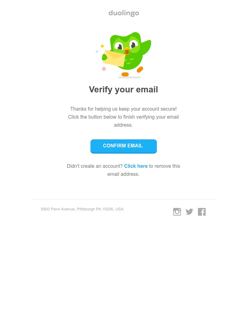 Duolingo - Verify your email