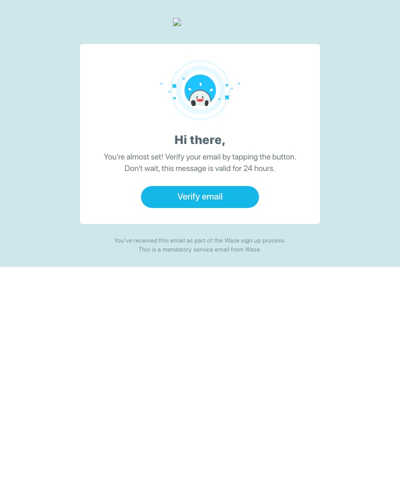 Waze - Verify your email