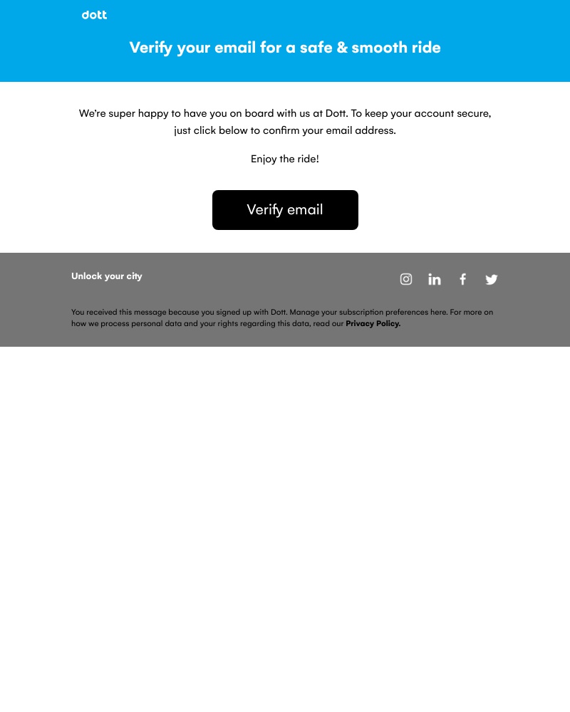 Dott - Verify your email address