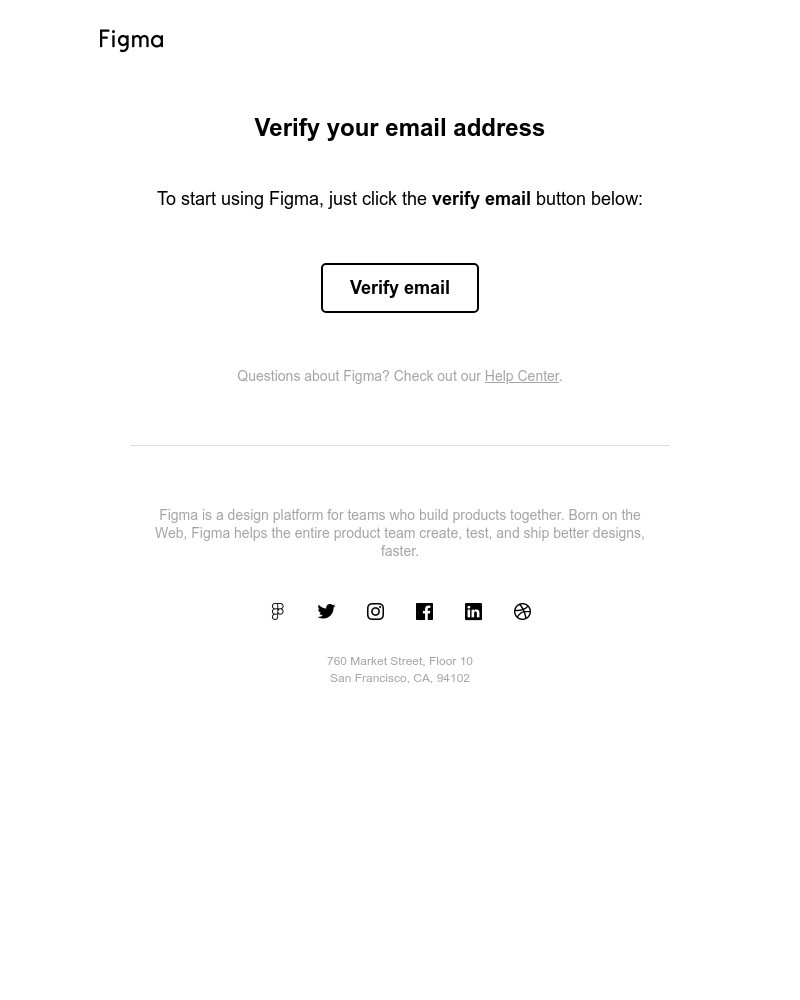 Figma - Verify your email address