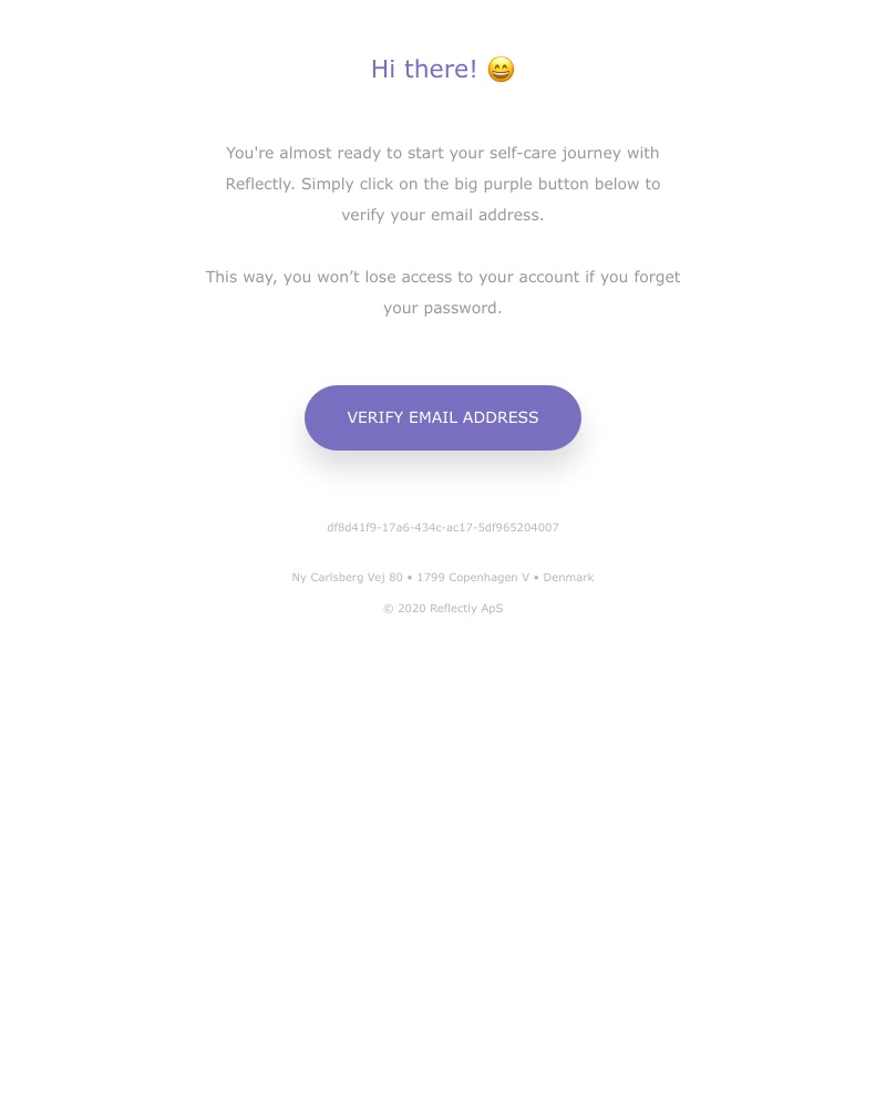 Reflectly - Verify your email address