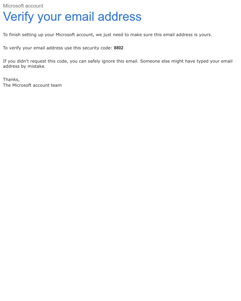 Microsoft Teams - Verify your email address
